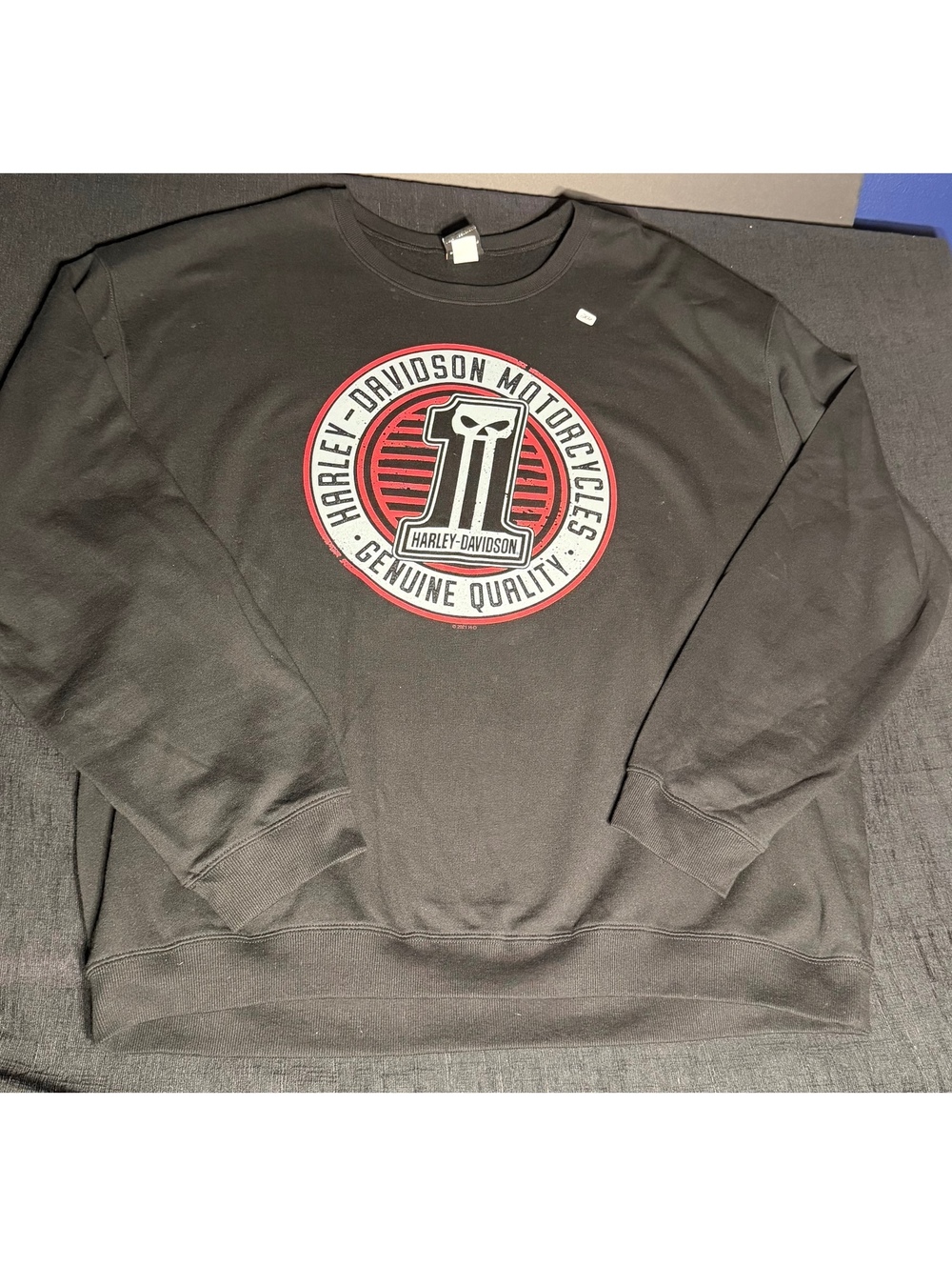 Harley-Davidson Men's 4XL Black Crewneck Sweatshirt